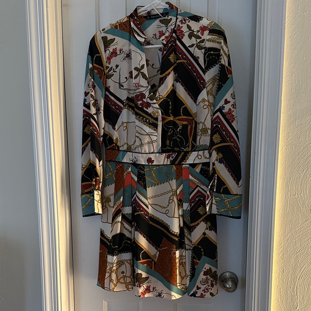 Zara Multicolor Long Sleeve Dress
